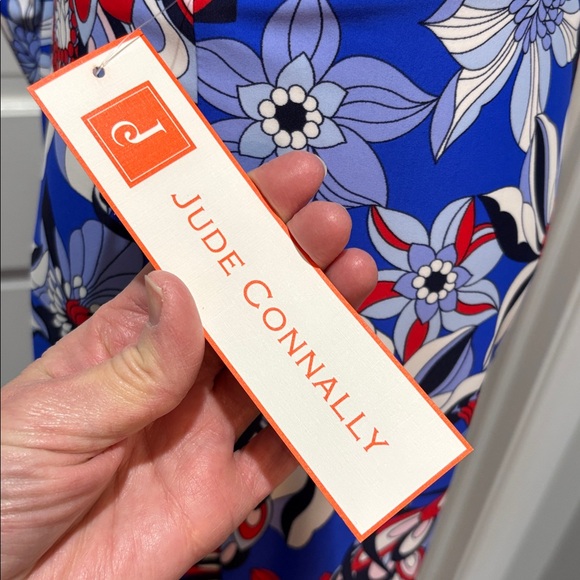 Jude Connally sz L Trixie cropped twirling peacock cobalt pull on pants NWT - Picture 6 of 9